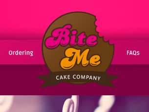 bite me cake company website design