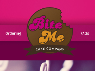 bite me cake company website design
